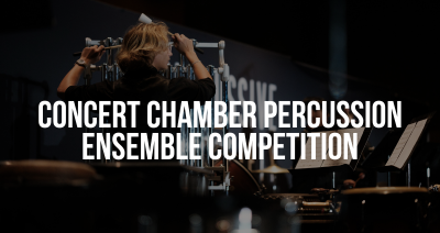 Student percussionist plays chimes at a past PASIC percussion convention
