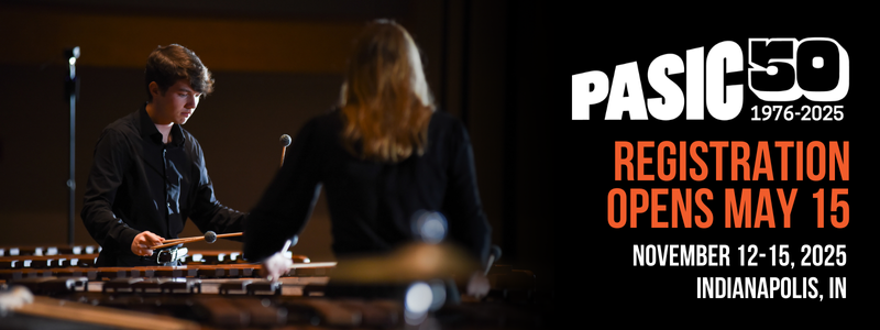 Student percussionists perform at a past PASIC percussion conference