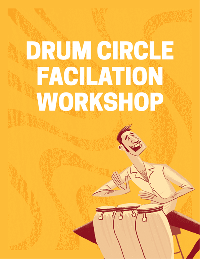 Drum circle facilitation workshop homepage image.
