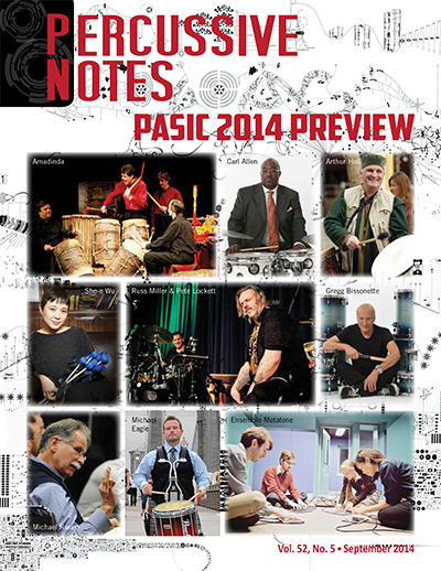 September 2014 Percussive Notes Cover