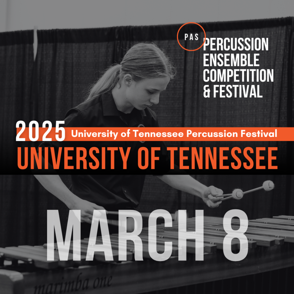 Percussion Ensemble Competition and Festival at University of Tennessee on March 8, 2025